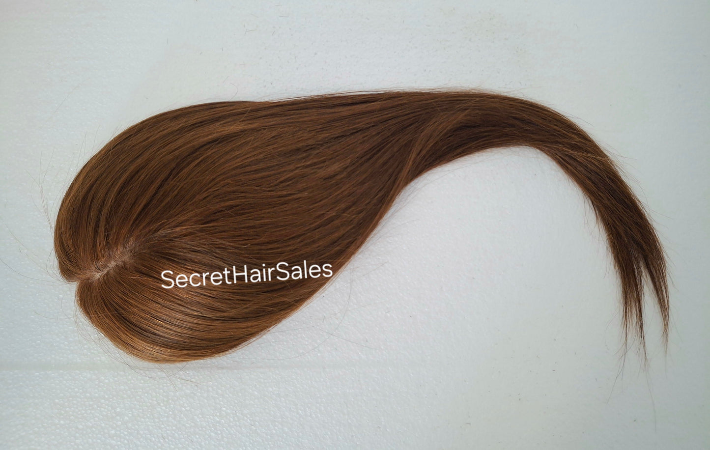 Mila silk topper, 100% human hair, 5.5x6 inch base, copper cinnamon, 14 inches