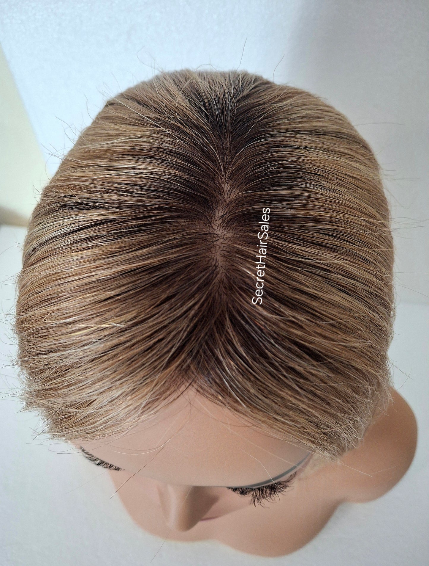 Mila silk topper, 100% human hair, 5x6 inch base, golden syrup 12 inch