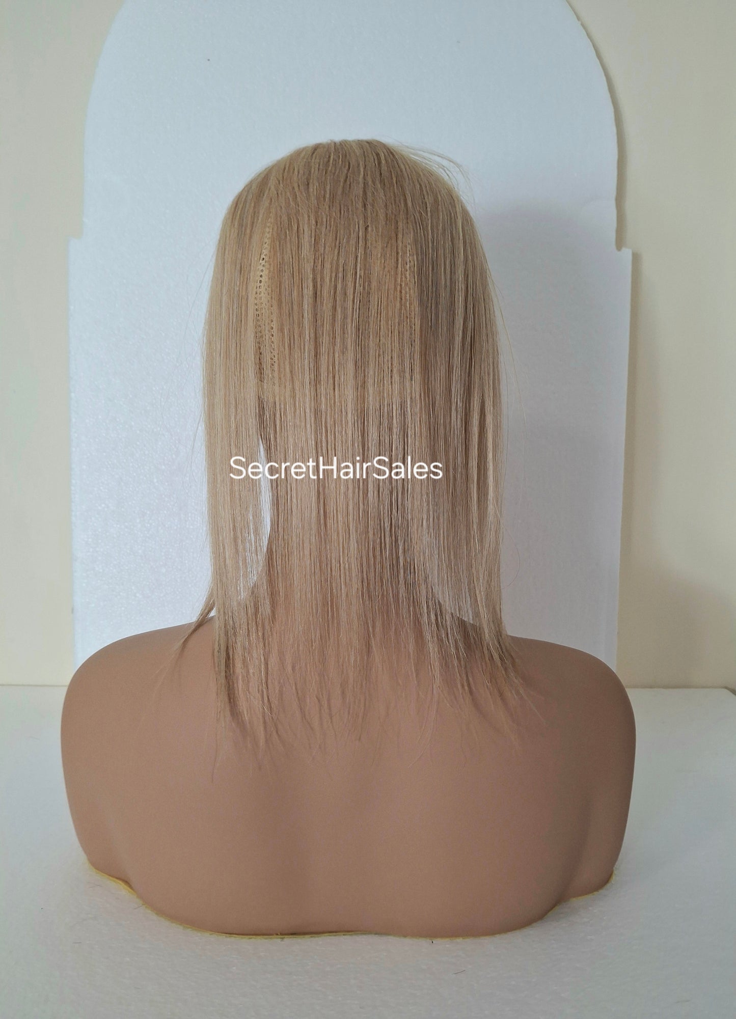 Betty lace and weft mini topper, 100% human hair, lightweight and breathable, great for beginners, mixed blonde