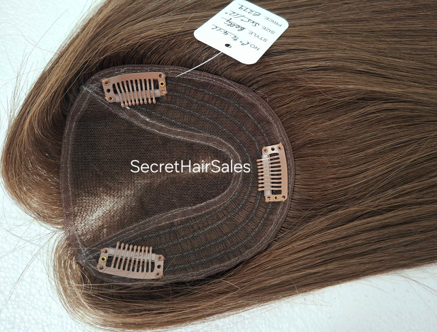 Betty lace and weft mini topper, 100% human hair, lightweight and breathable, great for beginners, milk chocolate