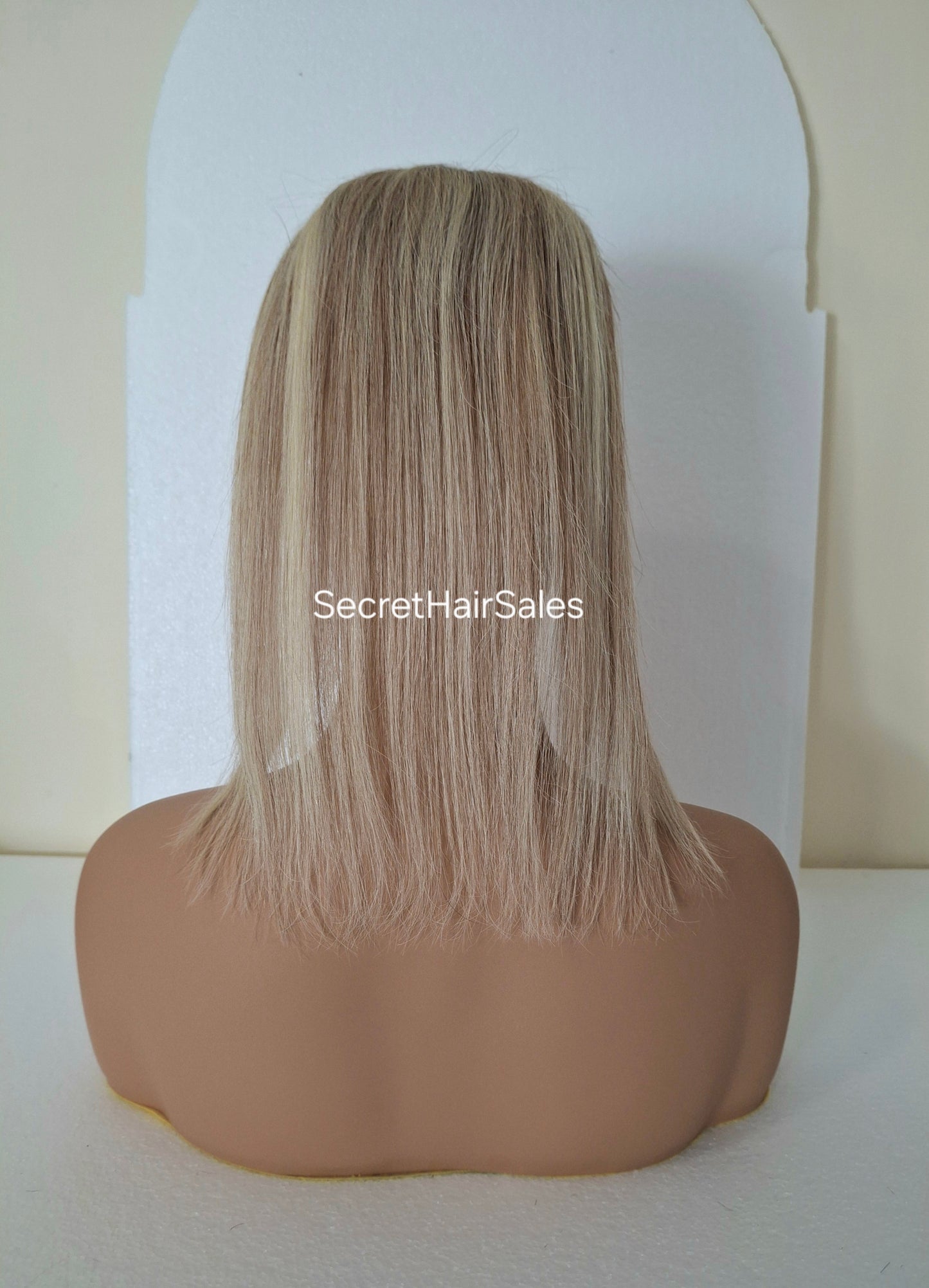 Mila silk topper, 100% human hair, 5x6 inch base, cookies and cream 12 inch