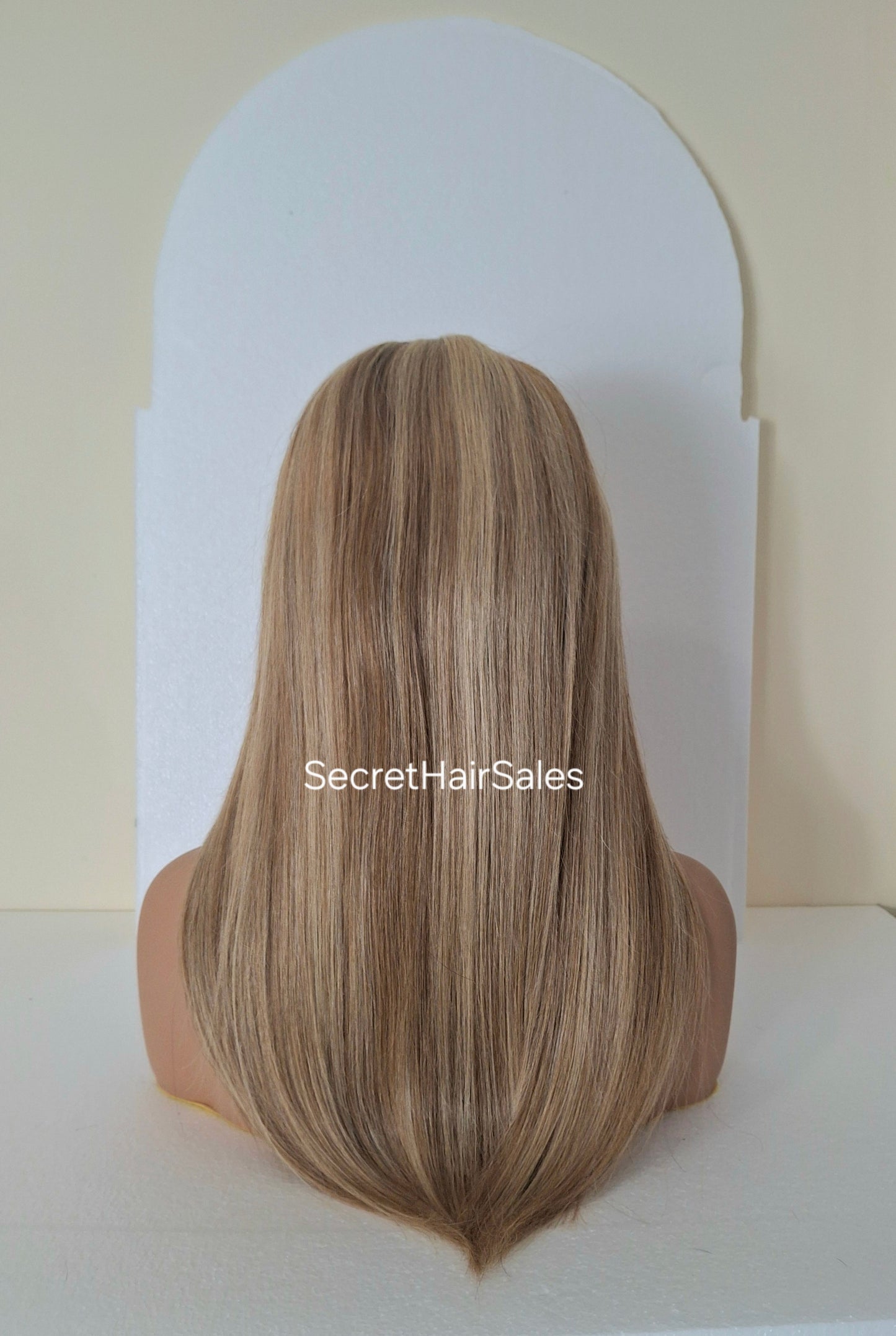 Grace U part wig, 100% human Remy hair, fashion, quick and easy fashion wig, light warm brown light blonde