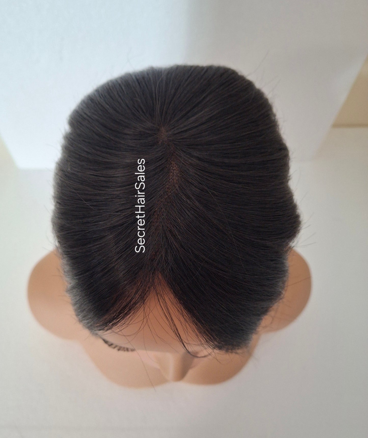 Betty lace and weft mini topper, 100% human hair, lightweight and breathable, great for beginners, soft black