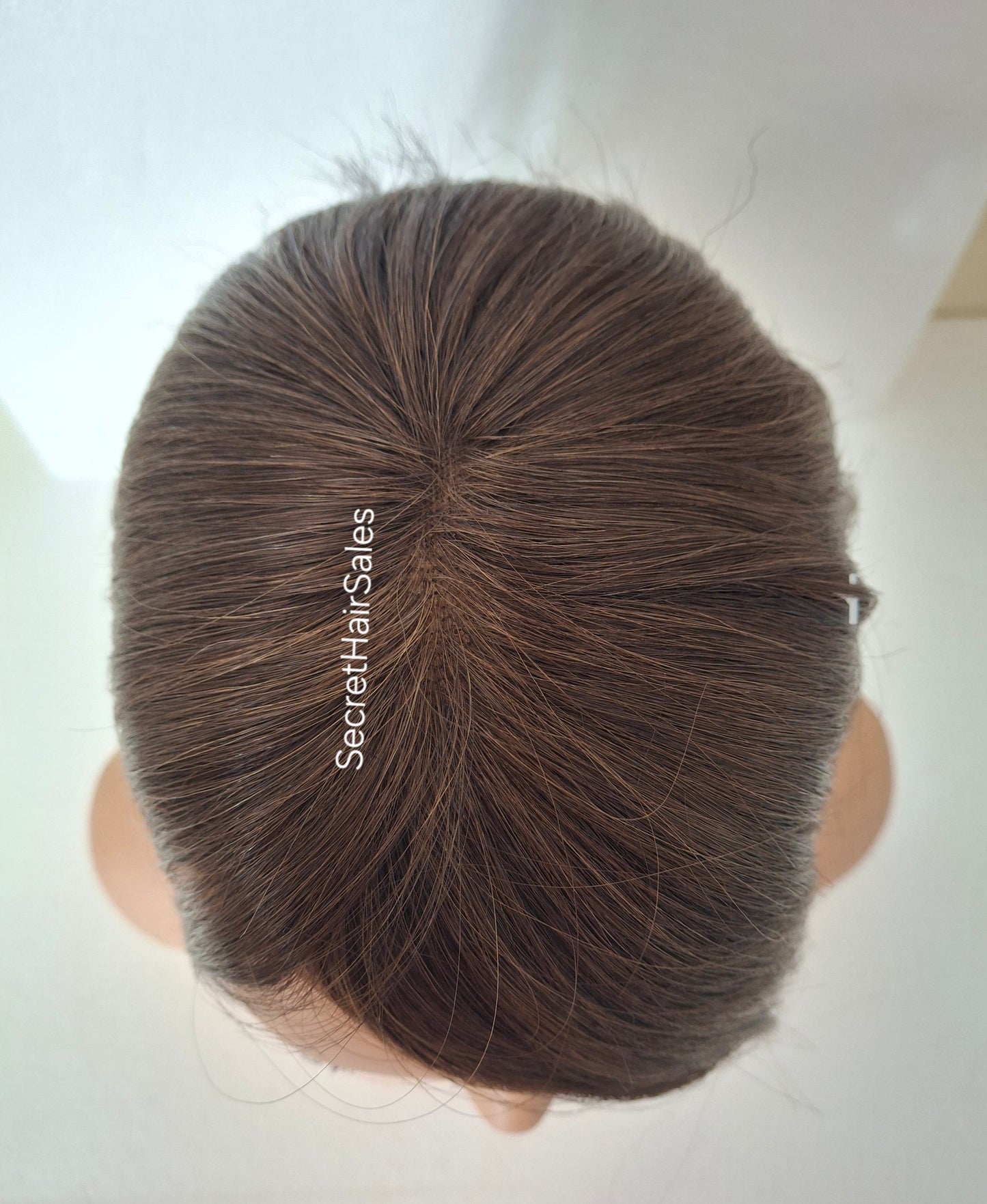 Betty lace and weft mini topper, 100% human hair, lightweight and breathable, great for beginners, milk chocolate