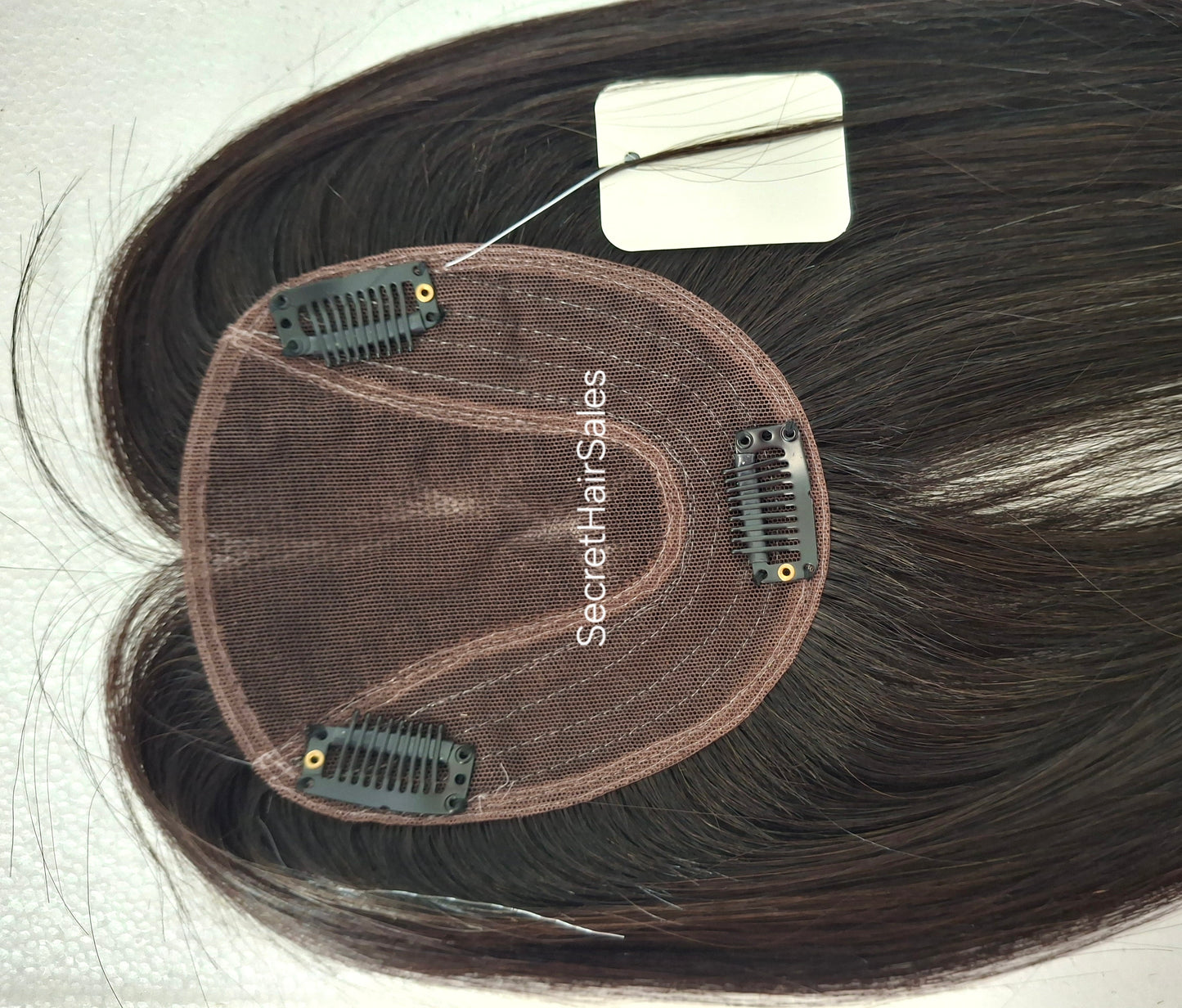 Betty lace and weft mini topper, 100% human hair, lightweight and breathable, great for beginners, soft black