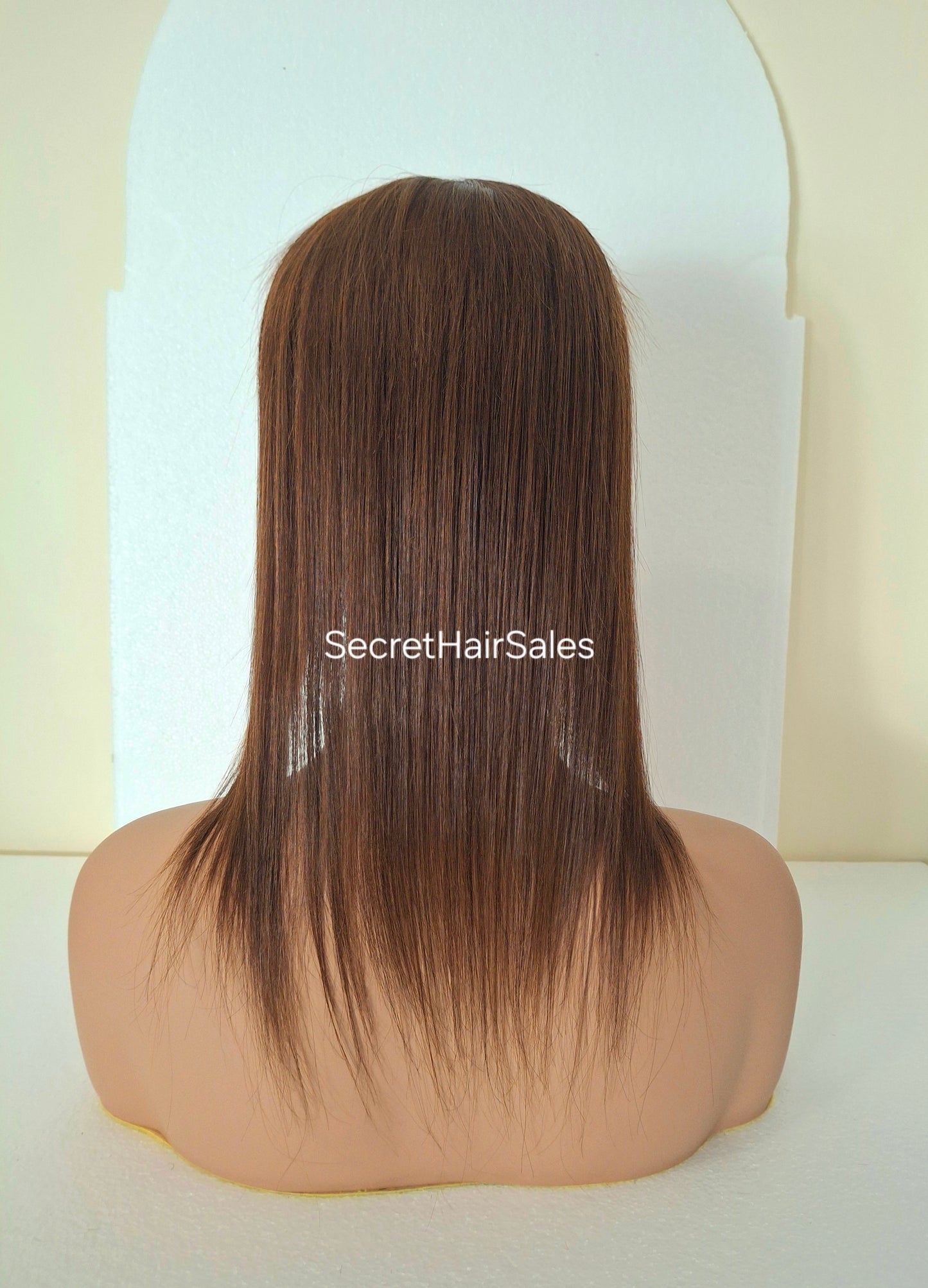 Mila silk topper, 100% human hair, 5.5x6 inch base,  auburn, 14 inches