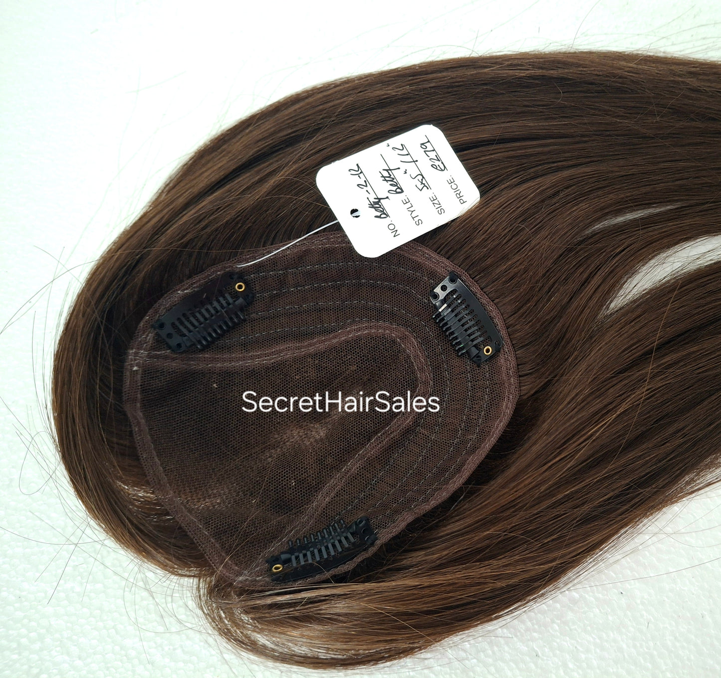 Betty lace and weft mini topper, 100% human hair, lightweight and breathable, great for beginners, dark chocolate