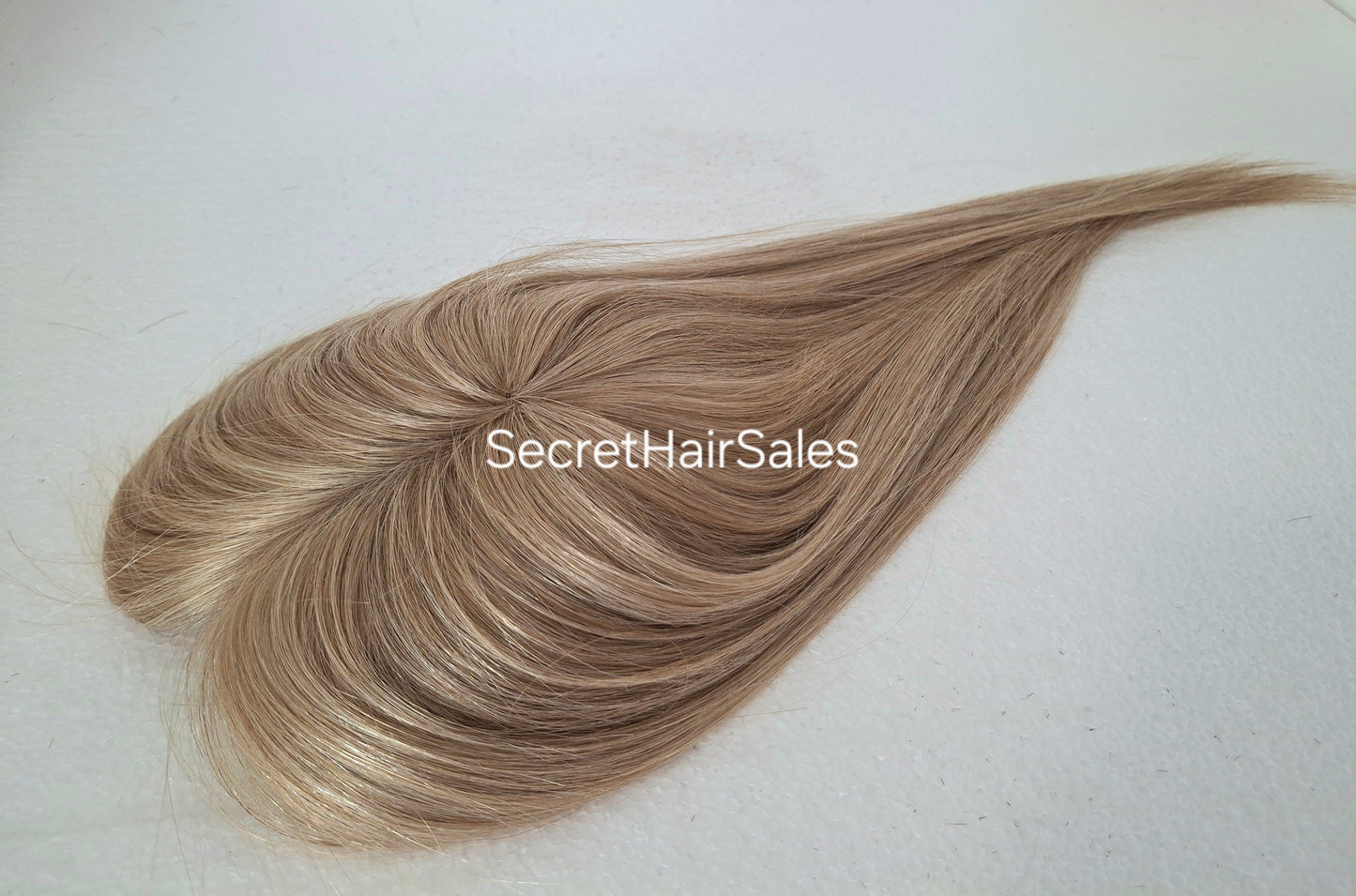 Betty lace and weft mini topper, 100% human hair, lightweight and breathable, great for beginners, mixed blonde