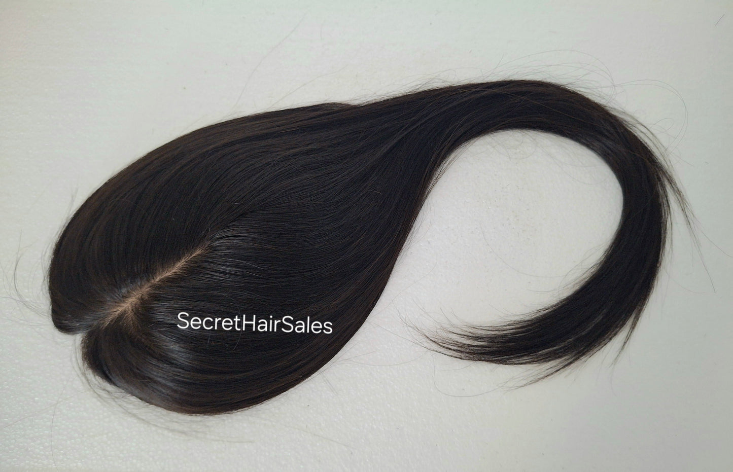 Mila silk topper, 100% human hair, 5.5x6 inch base, soft black virgin hair,  20 inches