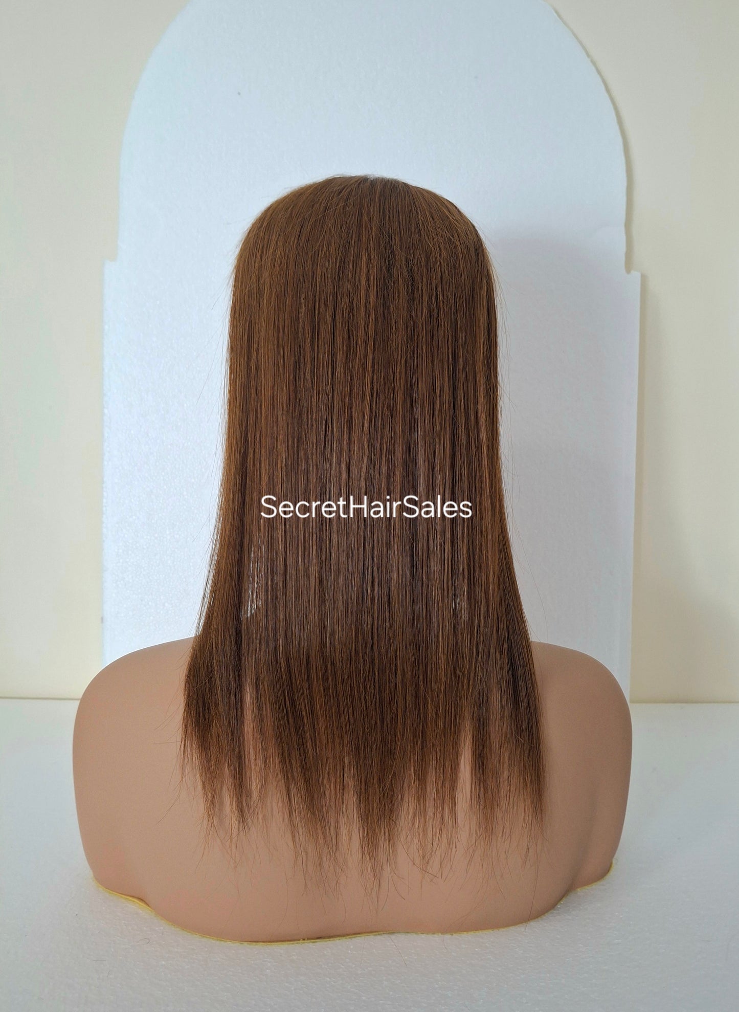 Mila silk topper, 100% human hair, 5.5x6 inch base,  copper cinnamon, 14 inches
