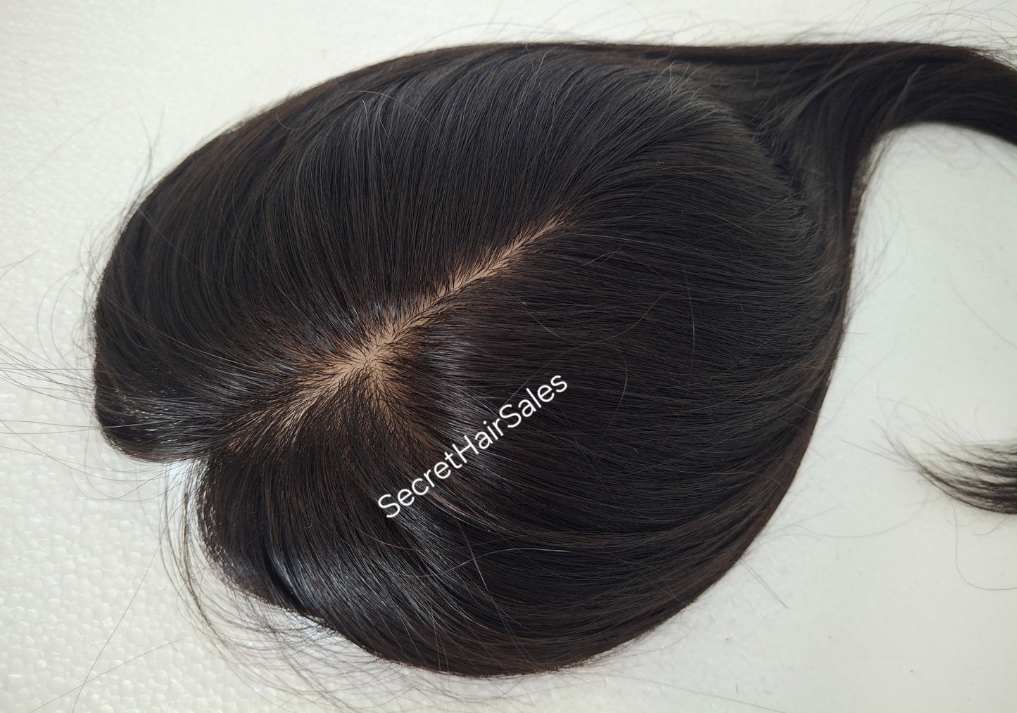 Mila silk topper, 100% human hair, 5.5x6 inch base, soft black virgin hair,  20 inches