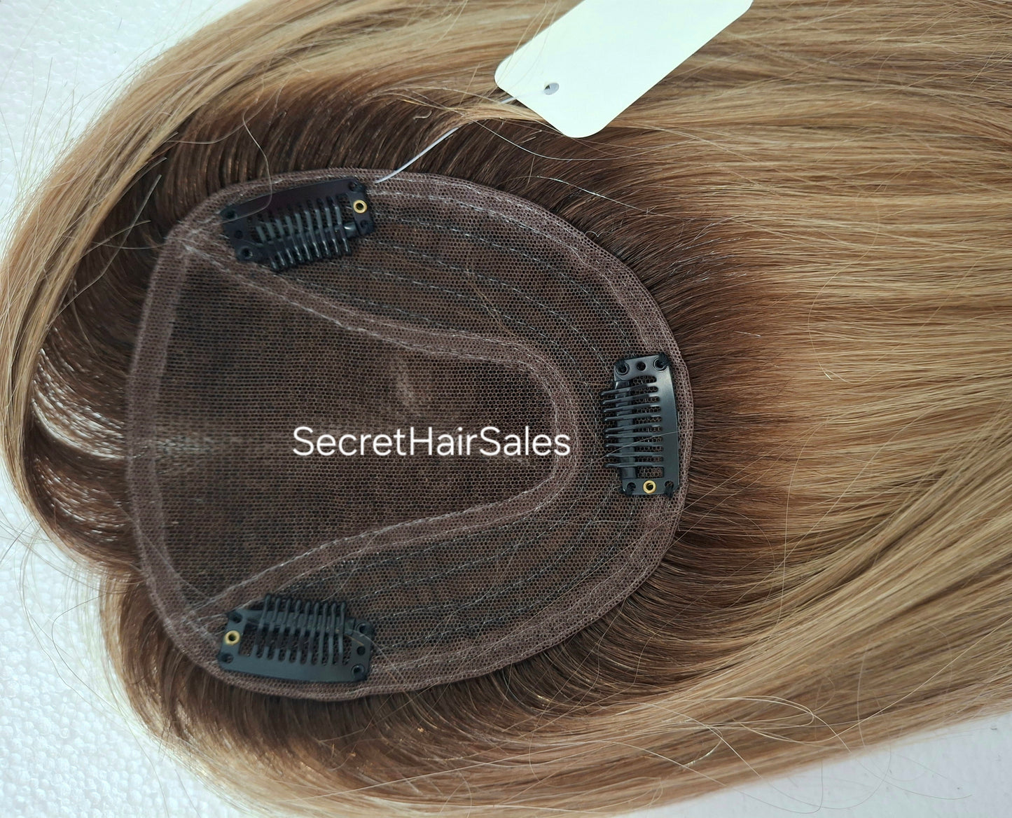 Betty lace and weft mini topper, 100% human hair, lightweight and breathable, great for beginners, golden syrup