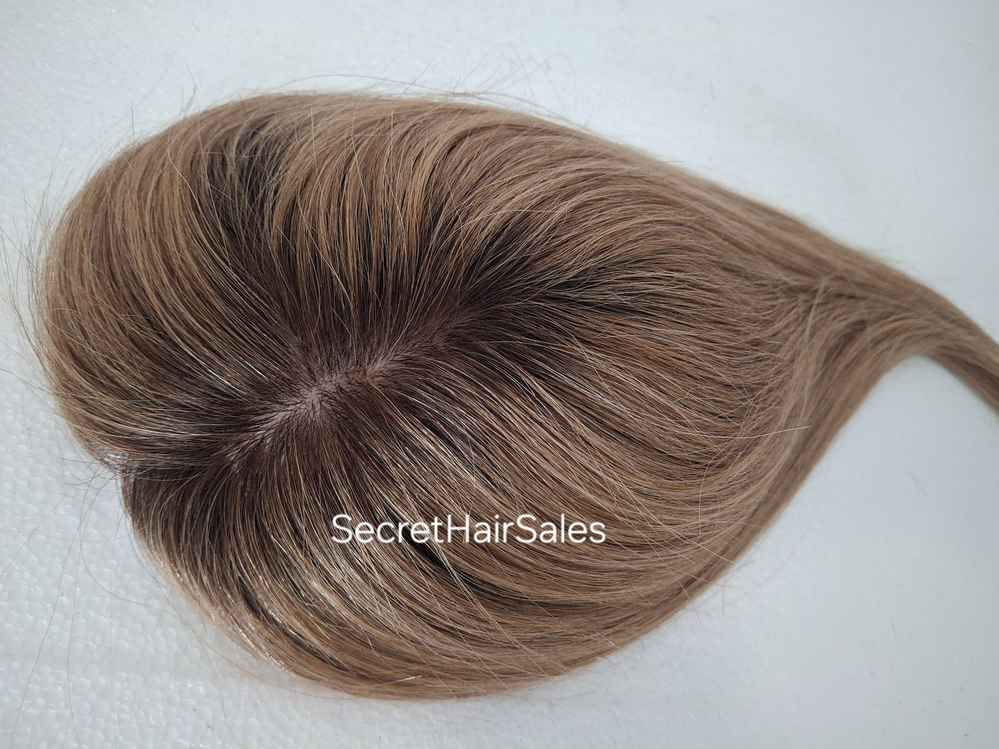 Mila silk topper, 100% human hair, 5x6 inch base, golden syrup 12 inch