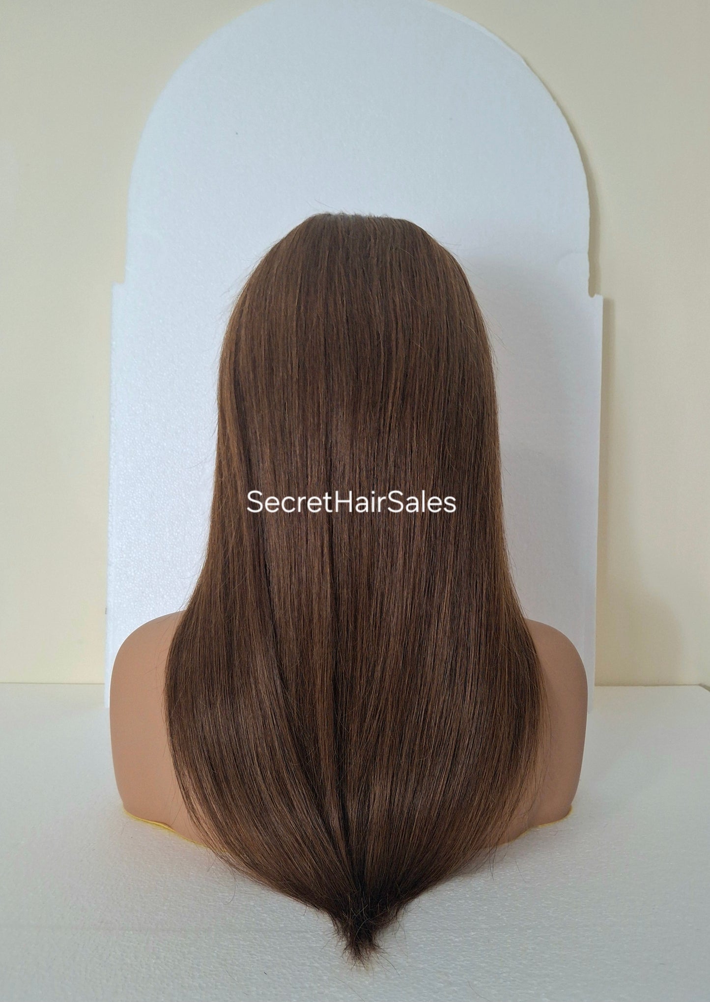 Grace U part wig, 100% human Remy hair, fashion, quick and easy fashion wig, medium brown